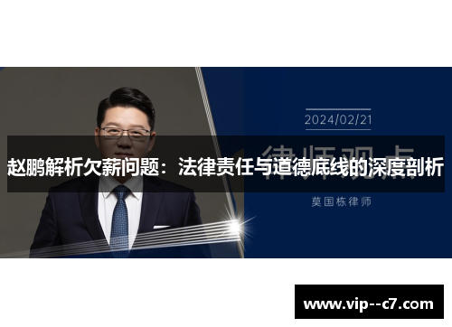 赵鹏解析欠薪问题：法律责任与道德底线的深度剖析